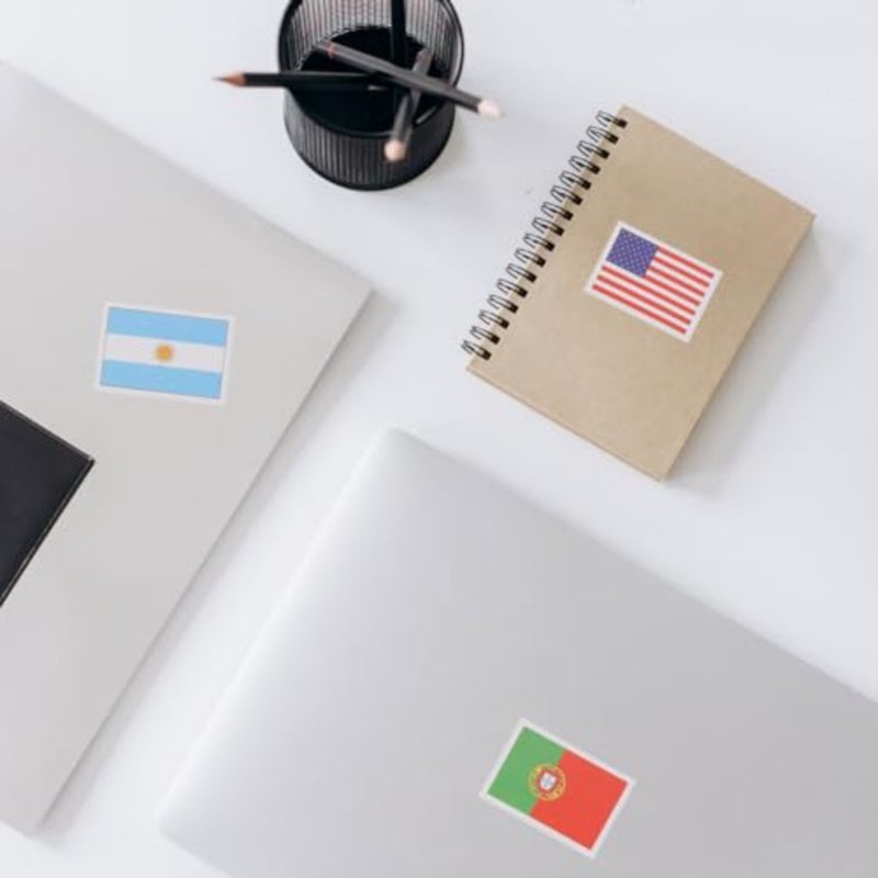 ملصقات علم العالم 7 أوراق ملصقات علم وطني لديكور مباراة كرة القدم ملصقات عالمية قابلة للإزالة لحفلات المشجعين والألعاب الدولية - Image 3