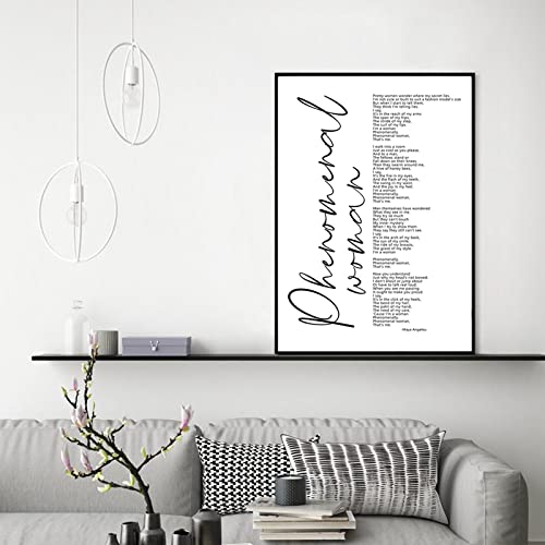 Pennclys Maya Angelou Quotes Wall Art Decor Black Woman Canvas Art Phenomenal Women Wall Decor Office Artwork Pictures Black People Inspirational Posters Prints for Office 16x24 Inch Unframed - Image 5