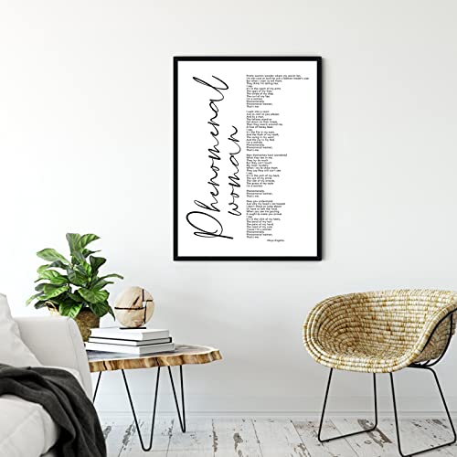 Pennclys Maya Angelou Quotes Wall Art Decor Black Woman Canvas Art Phenomenal Women Wall Decor Office Artwork Pictures Black People Inspirational Posters Prints for Office 16x24 Inch Unframed - Image 4