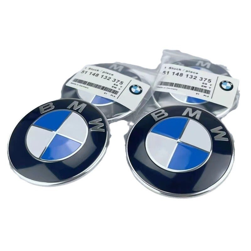 BMW Car Emblem Set - 82mm Blue-White Front Badge & 74mm Blue-White Rear  Badge - Image 5