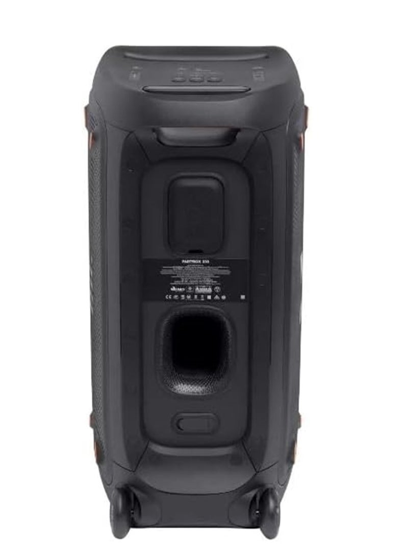 Party Box 310 Portable Party Speaker with Dazzling Lights and Powerful JBL Pro Sound, 18H Battery, Built-In Wheels, IPX4 Splashproof, Sound Effects, Karaoke