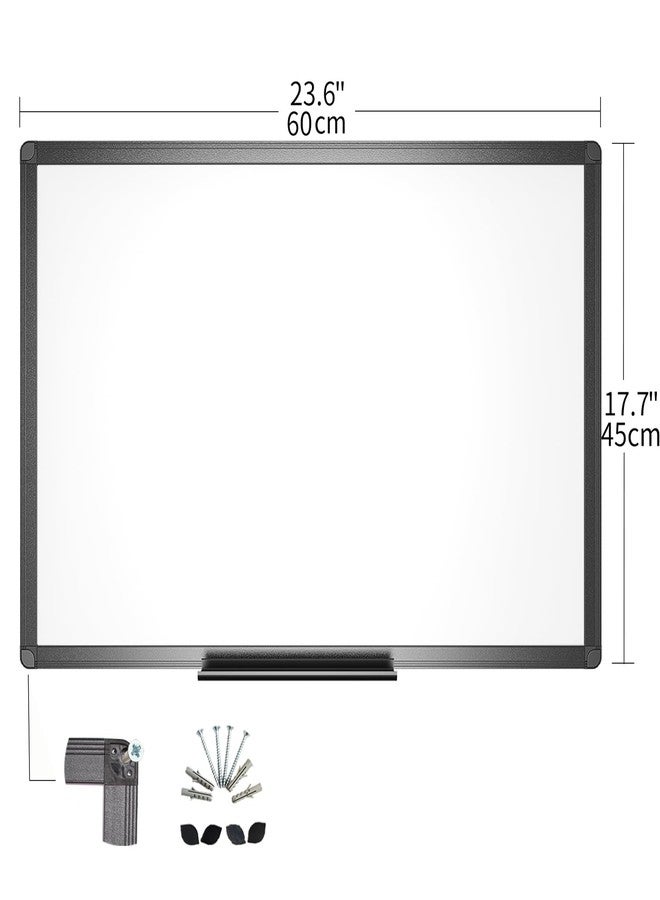 VIZ-PRO Magnetic Whiteboard/Dry Erase Board with Black Aluminium Frame, 24 X 18 Inches, Includes 1 Eraser & 2 Markers & 4 Magnets - Image 2