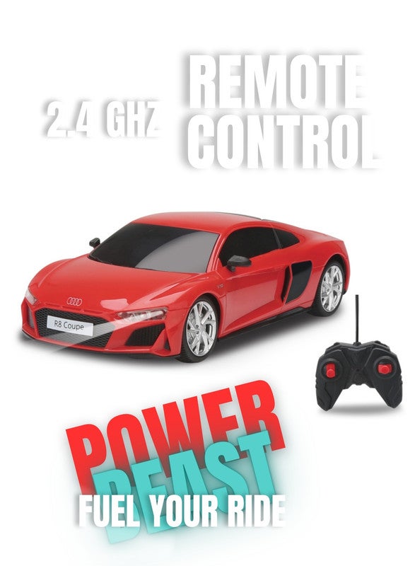 gearbox Kool Speed 1:24 R/C Audi R8 Coupé Remote Control Sports Car Toys For Kids  3 Years+ (Red) - Image 2