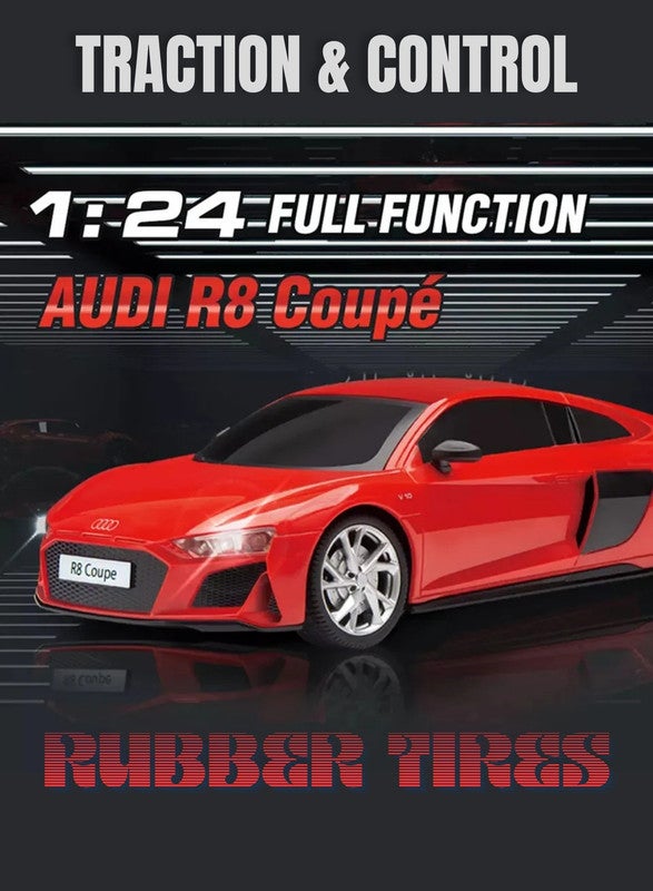 gearbox Kool Speed 1:24 R/C Audi R8 Coupé Remote Control Sports Car Toys For Kids  3 Years+ (Red) - Image 4