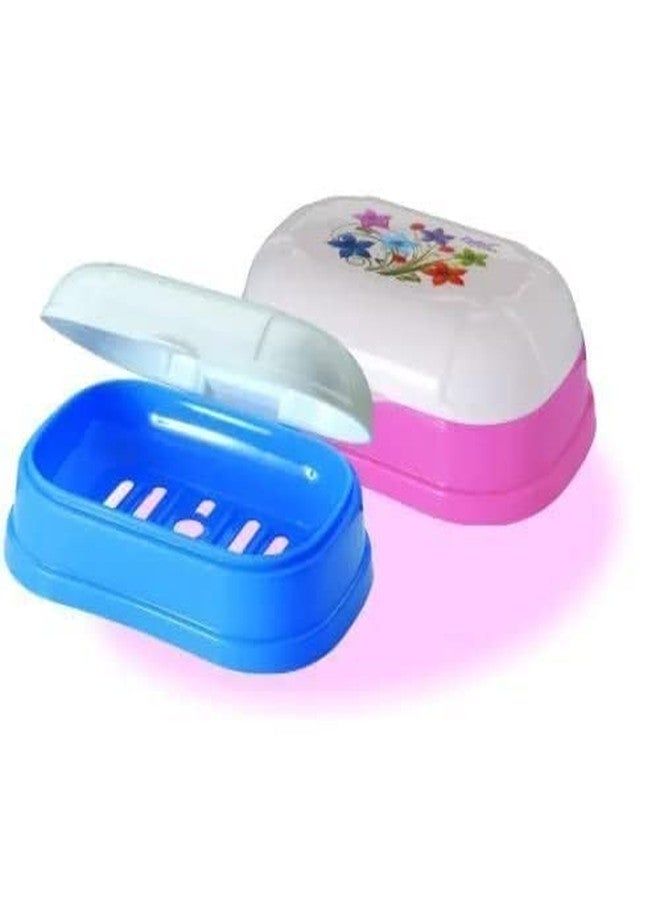Blumfye Plastic Soap Dish Set of 4 pcs (Multicolour -Colour May Vary, Standard) - Image 2