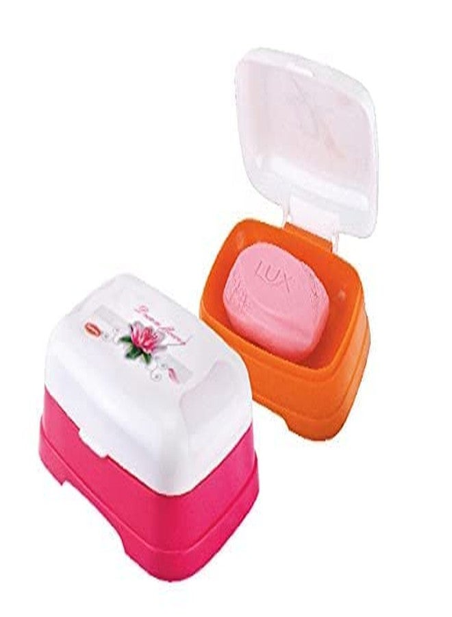 Blumfye Plastic Soap Dish Set of 4 pcs (Multicolour -Colour May Vary, Standard) - Image 4