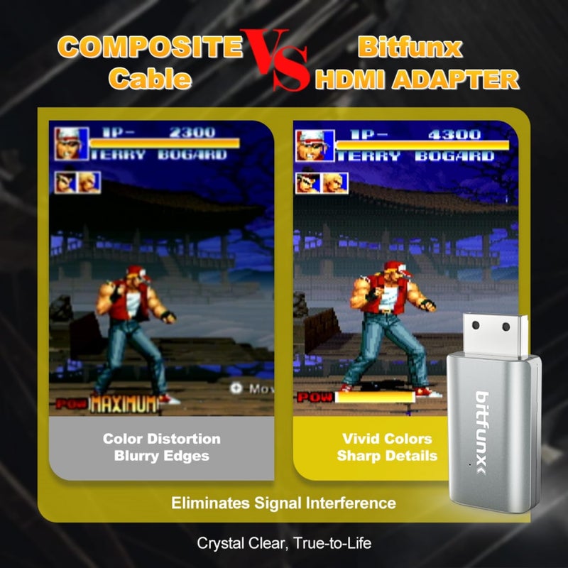 BITFUNX Dreamcast HDMIâ„¢ Adapter - Supports VGA to HDMIâ„¢, Plug & Play Video Game Adapter with No Lag, Mini HD Video Audio Converter for Dreamcast Game Console All Version - Image 4