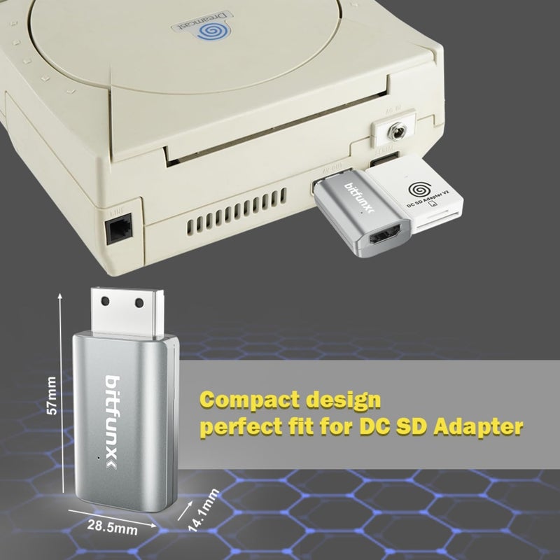 BITFUNX Dreamcast HDMIâ„¢ Adapter - Supports VGA to HDMIâ„¢, Plug & Play Video Game Adapter with No Lag, Mini HD Video Audio Converter for Dreamcast Game Console All Version - Image 3