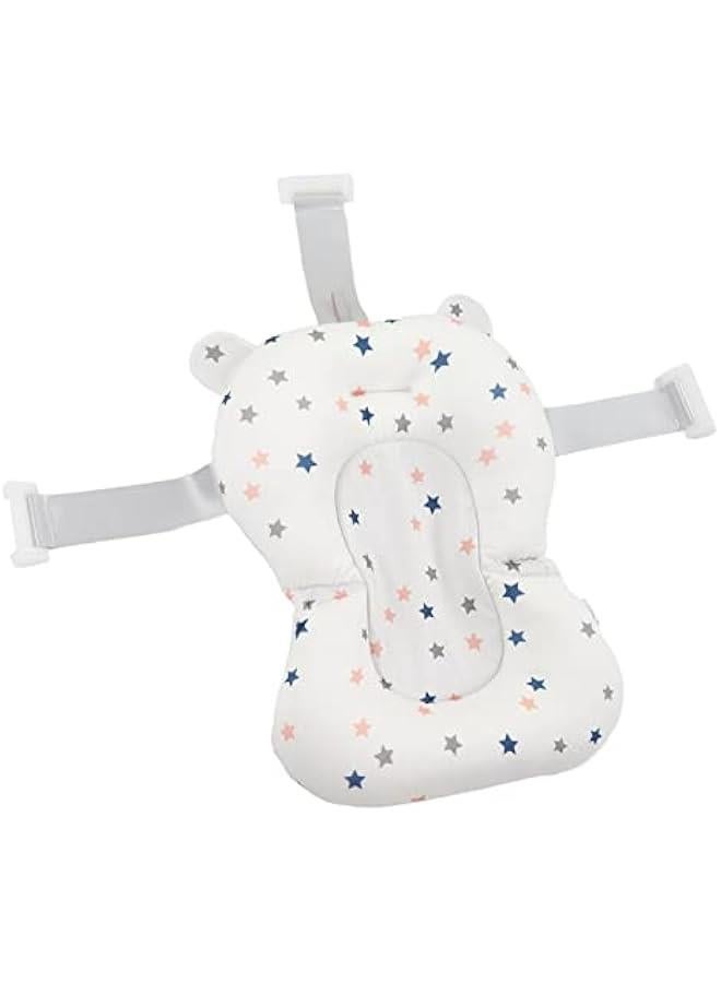 وسادة مقعد حمام الطفل، حصيرة دعم حمام عائمة قابلة للطي وقابلة للتعديل، وسادة مقعد حوض استحمام للأطفال حديثي الولادة، حصيرة حوض استحمام غير قابلة للانزلاق، وسادة حوض استحمام للأطفال من عمر 0 ​​إلى 12 شهرًا - Image 4