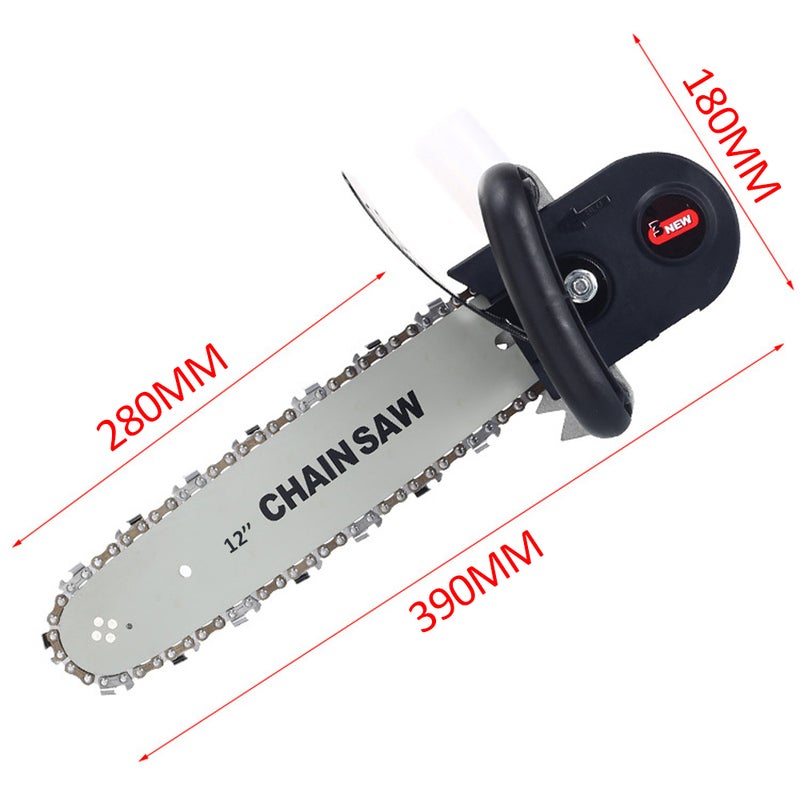 12 Inch Chainsaw Refit Conversion Kit Chainsaw Bracket Set Change Angle Grinder into Chain Saw Woodworking Power Tool with 10mm Connecting Rod and 11.5mm Connecting Rod - Image 2
