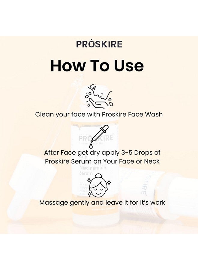 Proskire 5% Niacinamide Face Serum For Acne Marks & Enlarged Pores | Alpha Arbutin & Sodium PCA | Control Oil | 30 ml - All Skin Types - Image 2