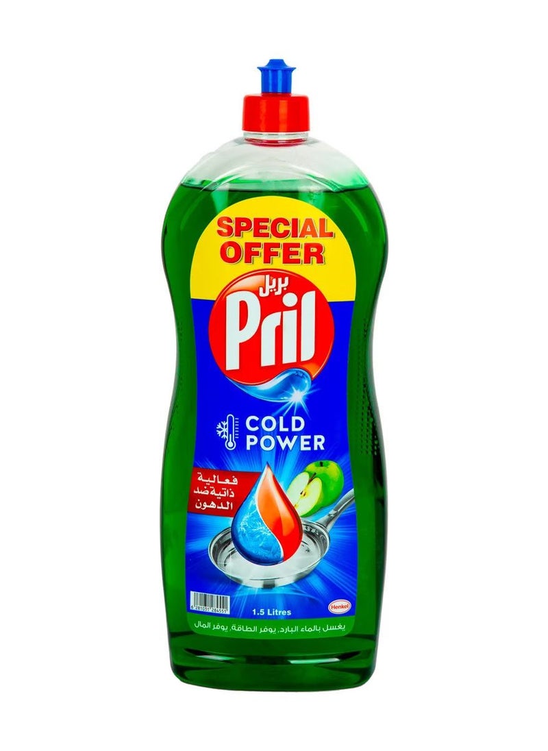 Pril - Pril Cold Power Dishwashing Liquid Apple, 1.5L - Image 1