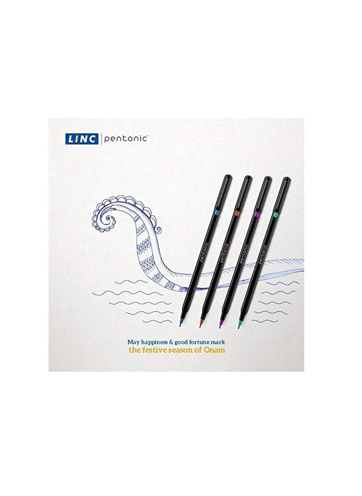 Pentonic - Pentonic Ball Point Pen (Multicolour, 1mm, 10 Pcs Blister) - Image 1
