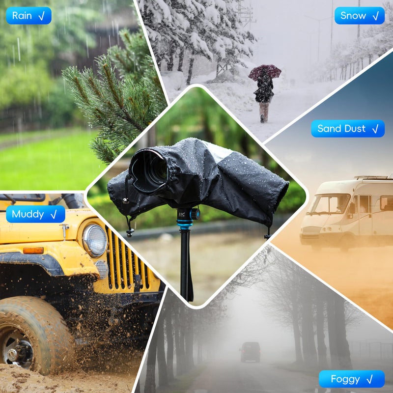 Kiorafoto Professional Waterproof Camera Rain Cover for Canon for Nikon for Sony for Fujifilm and More DSLR Mirrorless Cameras with Lens, Camera Accessories for Photography - Image 3