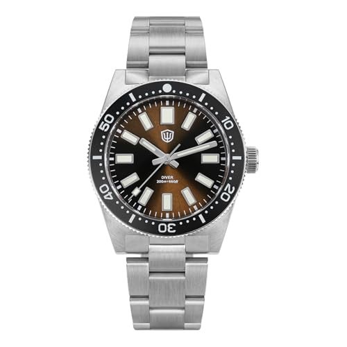 watchdives VH31 Quartz Watches, WD1965 62MAS Dive Watch 38mm Domed Sapphire Crystal Luxury Wristwatch 200M Waterproof Watches (Brown) - Image 1