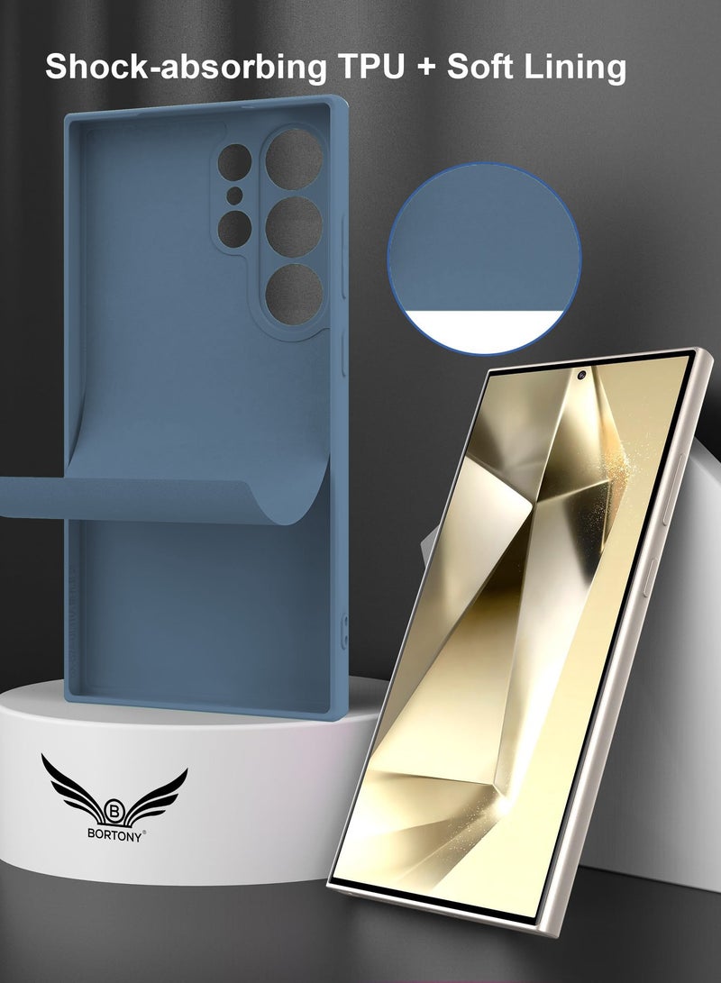 BORTONY Samsung S23 Ultra Case Cover Liquid Silicone Slim Fit Galaxy S23 Ultra Cover Soft Flexible Matte with Inside Microfiber Lining Samsung Galaxy S23 Ultra - Image 4