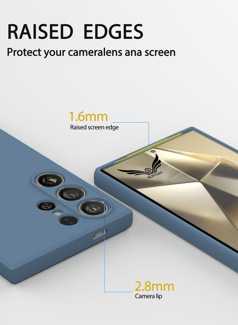 BORTONY Samsung S23 Ultra Case Cover Liquid Silicone Slim Fit Galaxy S23 Ultra Cover Soft Flexible Matte with Inside Microfiber Lining Samsung Galaxy S23 Ultra - Image 2