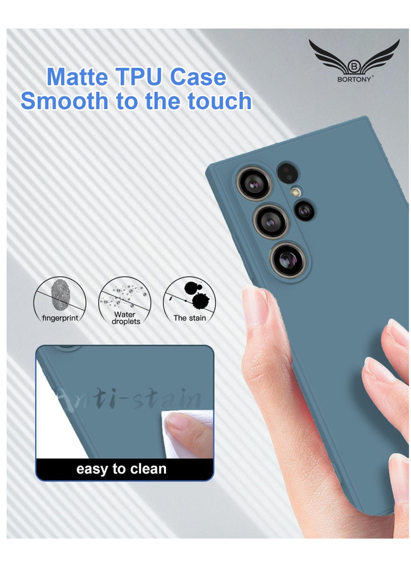 BORTONY Samsung S23 Ultra Case Cover Liquid Silicone Slim Fit Galaxy S23 Ultra Cover Soft Flexible Matte with Inside Microfiber Lining Samsung Galaxy S23 Ultra - Image 3
