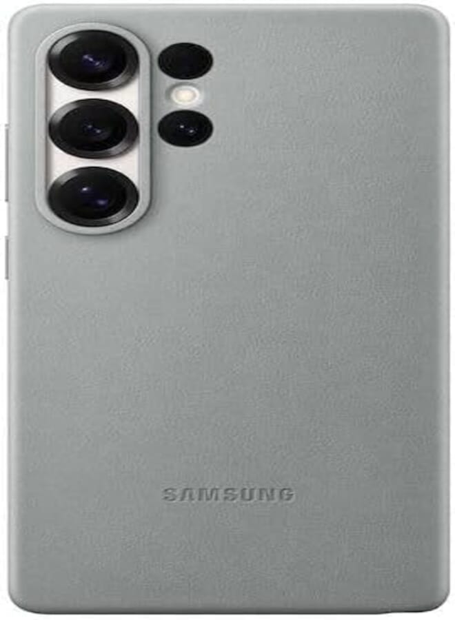 Next Next Store Compatible with Samsung Galaxy S25 Ultra Case, Made of High Quality PU Leather, Full Protection Against Shocks and Scratches, Stylish and Durable Design(Grey)