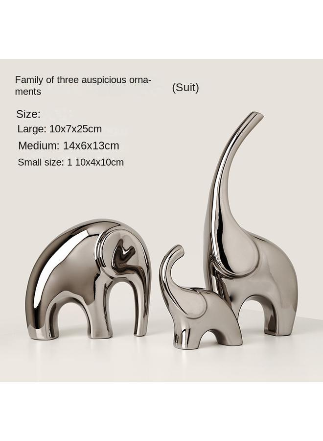 Bluejw Behanmei Modern Jingdezhen Ceramic Elephant Home Crafts Living Room Wine Cabinet TV Cabinet Housewarming Gift Ornaments - Image 1