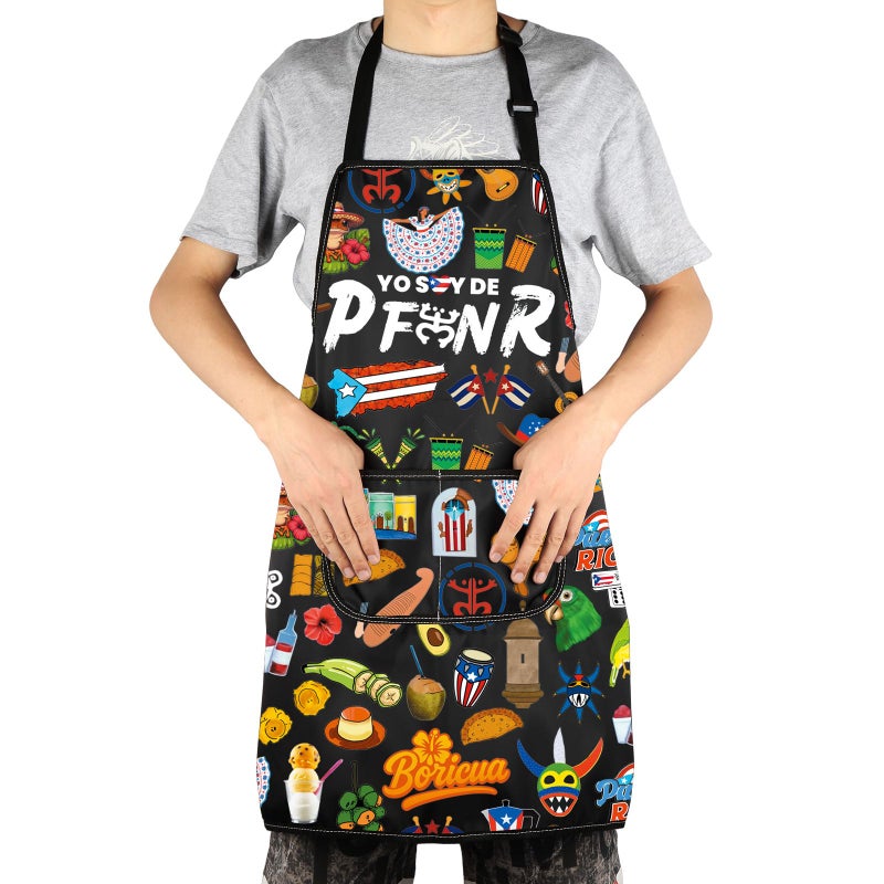 G2TUP Puerto Rico Cooking Apron Puerto Rico Souvenirs Apron Puerto Rico Flag Apron Puerto Rico Coqui Gifts Latina Gifts (Yo soy de ap) - Image 5