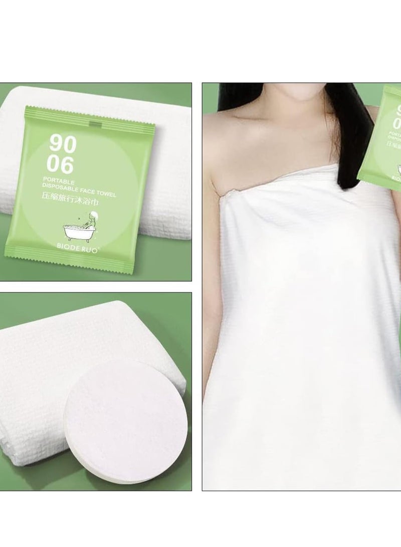 SOLARAE 2 Pcs Portable Mini Compressed Towel Travel Disposable Towels Tablets Soft Wipes Expandable Compact Washcloths for Home Camping Hiking - Image 5