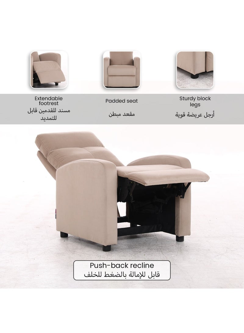 Micasa Sturdy High Quality Push-Back Chair Mocha 90 x 73 x 60 cm MC0246E - Image 5