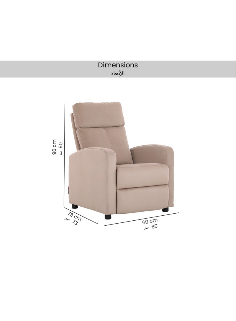 Micasa Sturdy High Quality Push-Back Chair Mocha 90 x 73 x 60 cm MC0246E - Image 3
