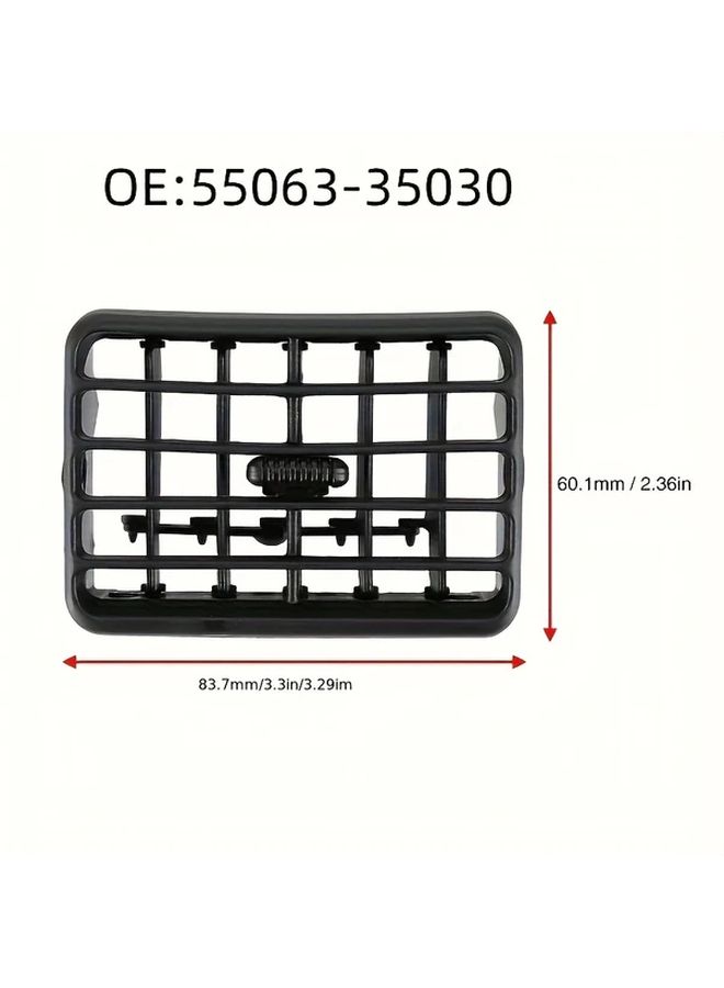 Black Air Conditioning Vent Cover Compatible with Toyota 4Runner Part 55063 35030 - Image 2