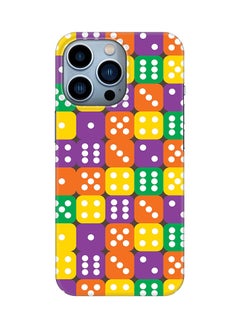 Case for Apple iPhone 14 Pro Slim Snap Classic Series Mobile Cover Hard PC Shield Matte Finish Print - Dice Roll