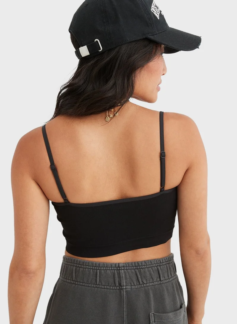 آري من امريكان ايجل Lace Trim Knitted Bra