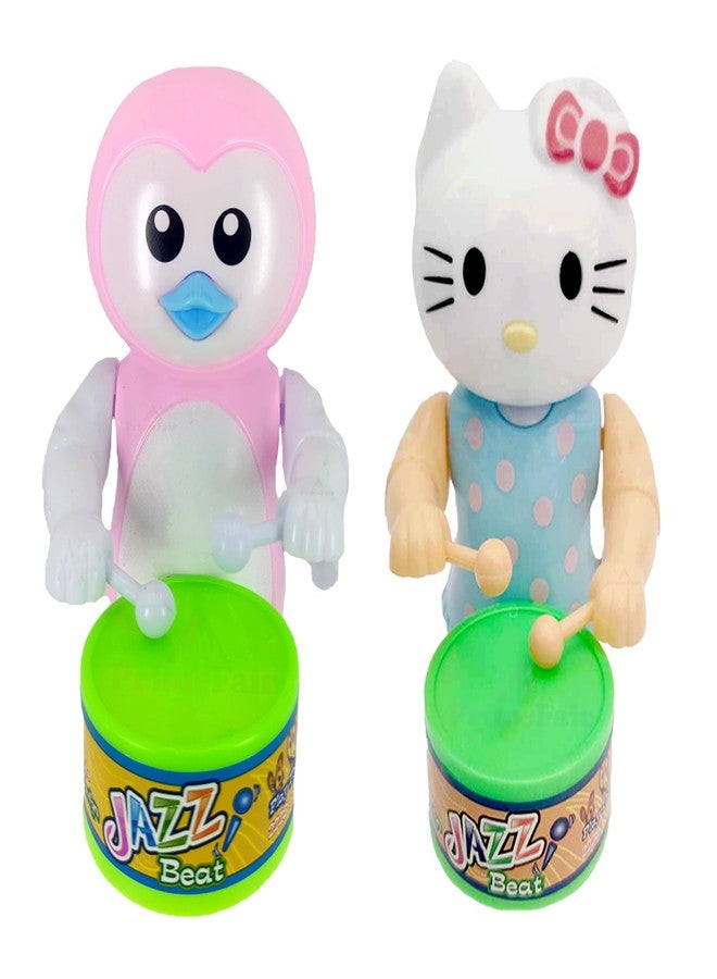 PRIMEFAIR Key Operated Cute Drummer Toy with Drumming and Dancing Action Toys for Kids - Image 1