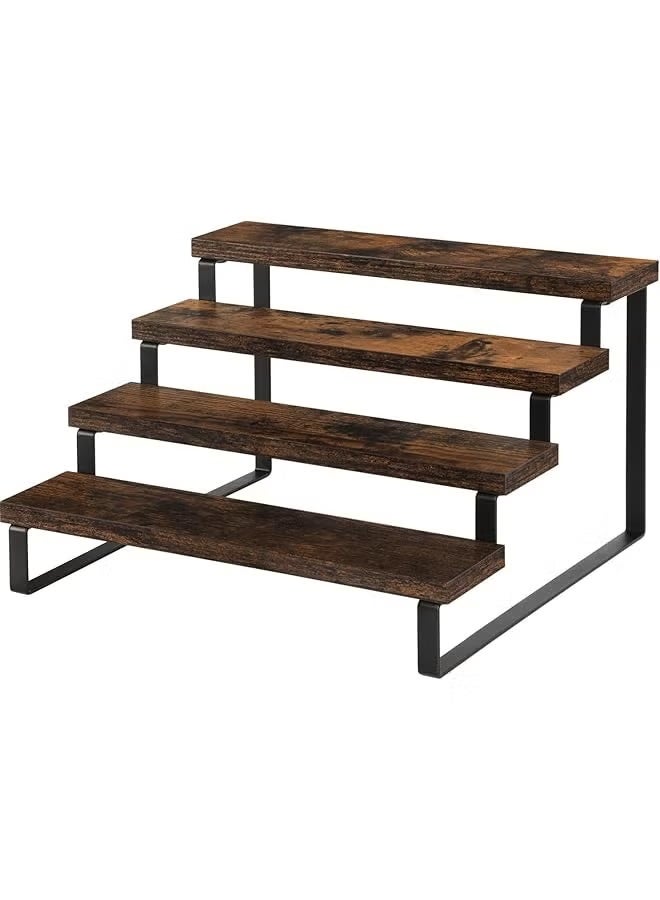 الإخوة حامل عرض خشبي، حامل منظم للعطور من 4 طبقات، أرفف عرض متوافقة مع شخصيات فانكو بوب، كب كيك، عطر، حلوى، حامل كب كيك من 4 طبقات، أرفف حلوى للحفلات - Image 1