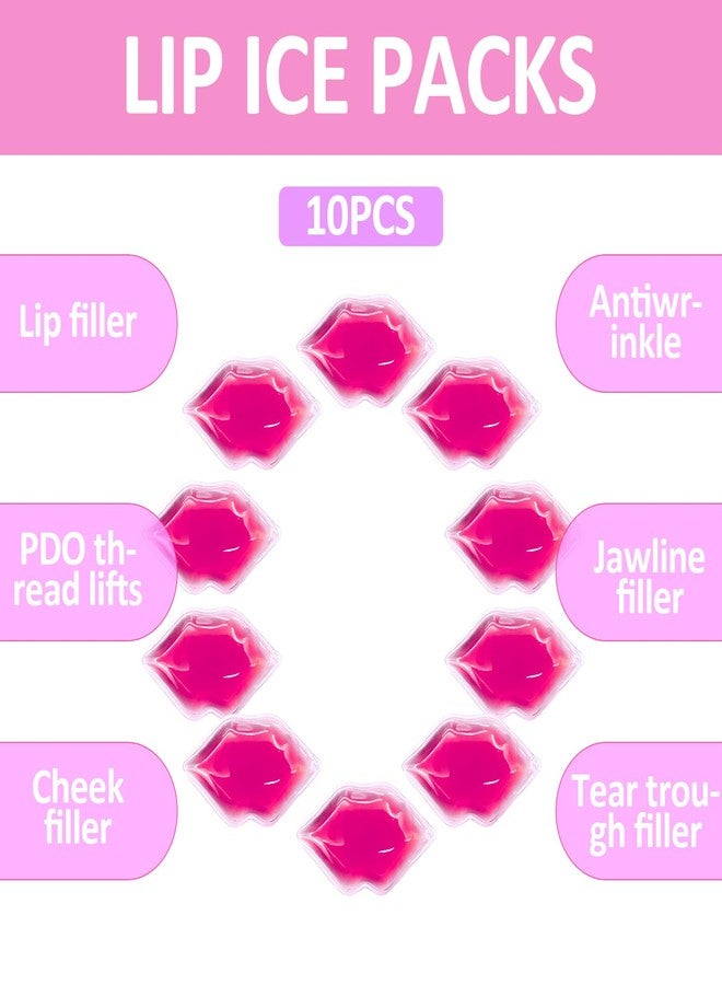 Deyuoau Reusable Lip Ice Packs for Swelling Relief – Cold Compress for Lips, Post-Procedure Recovery, and Soothing Comfort (10PCS, Soft Gel Design - Image 3