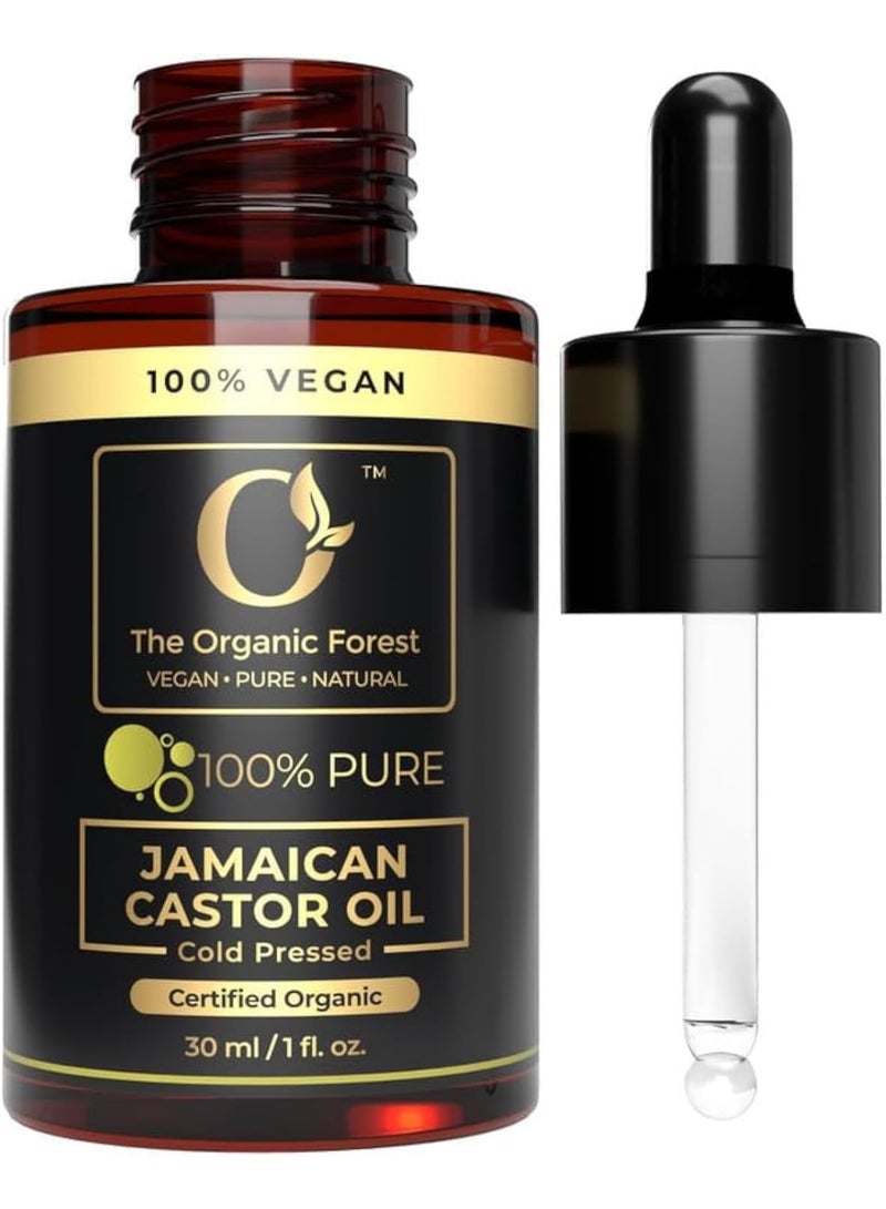 Organic Forest Jamaican Black Castor Oil is 100% pure for hair, skin, and eyebrows. - Image 1