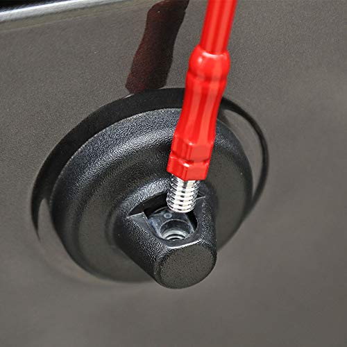 JeCar 13 Inch Reflex Short Antenna Replacement for JK JL JT Accessories Metal ABS Antenna Designed for Optimized FM/AM Reception for Jeep Wrangler JT JK JL Unlimited Sport Rubicon Sahara 2007-2019 Red - Image 4
