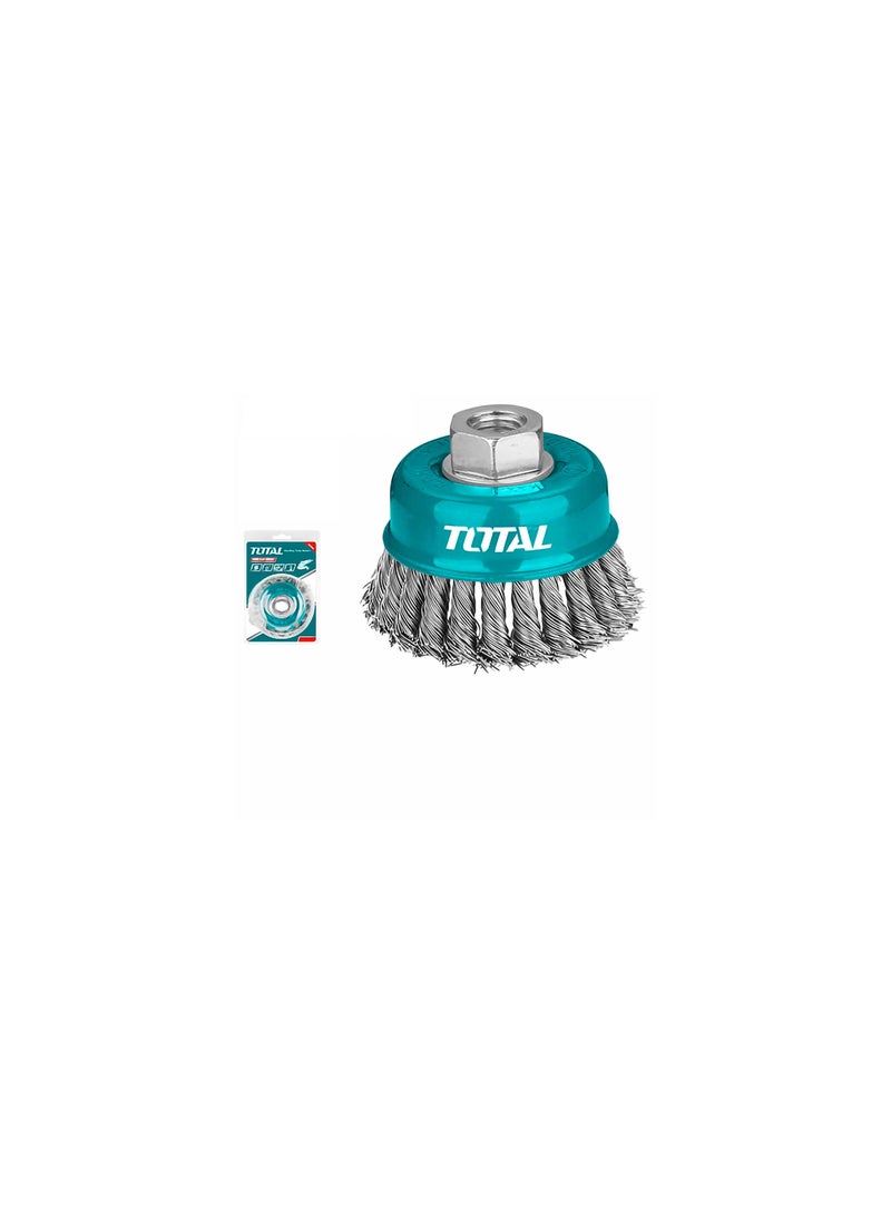 TOTAL wire cup brush 5 inches  - Image 1