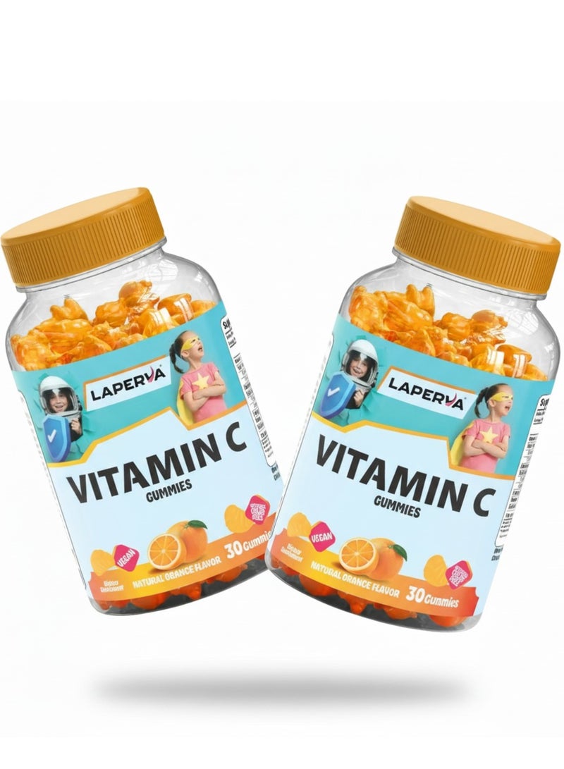 Laperva Smart Kids Vitamin C, 125 mg, 30 Veggie Gummies, Supports Immune Health, Pack of 2 - Image 1