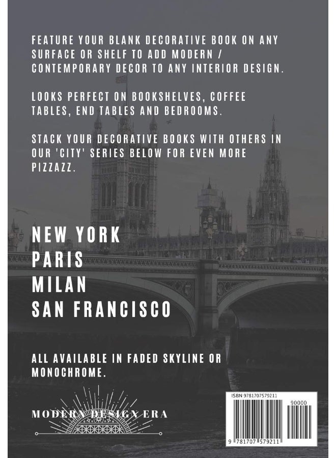 London: A decorative book for coffee tables, end tables, bookshelves and interior design styling: Stack city decor books to add design to any room: ... your own home or as a gift. (CITY FASHION) - Image 2