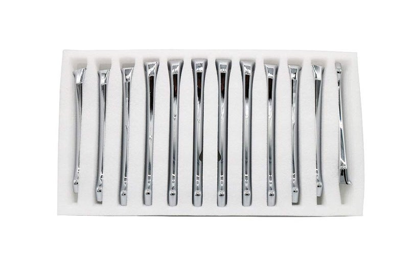 YOCTM تقليم كروم لشبكة أمامية متوافق مع مازيراتي جيبلي 2013 2014 2015 2016 2017 قطع غيار وإكسسوارات تزيين شبكة أمامية 12 قطعة - Image 5