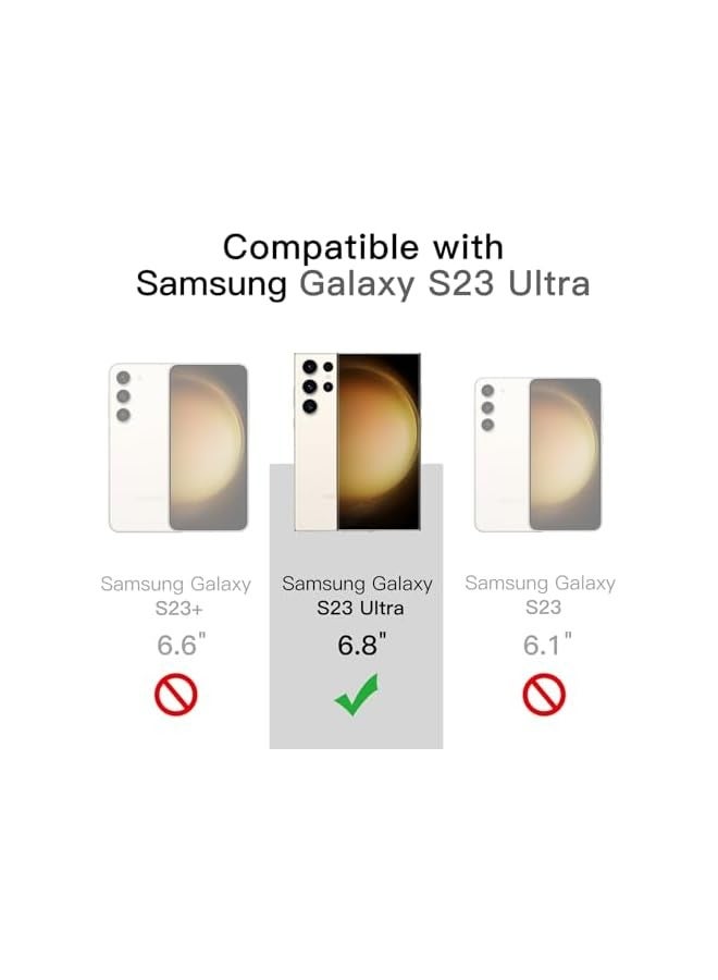 جي تيك جراب لهاتف Samsung Galaxy S23 Ultra 5G مقاس 6.8 بوصة، غطاء حماية مقاوم للصدمات غير قابل للاصفرار، وظهر صلب من البولي كربونات مضاد للخدش (شفاف) - Image 2