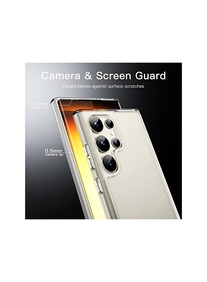 جي تيك جراب لهاتف Samsung Galaxy S23 Ultra 5G مقاس 6.8 بوصة، غطاء حماية مقاوم للصدمات غير قابل للاصفرار، وظهر صلب من البولي كربونات مضاد للخدش (شفاف) - Image 5