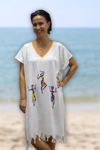 Beach Dress Viscose Cotton Orange Piping African Pattern S-M - pzsku/Z622915B22BF9F37DE018Z/45/_/1730477578/5425c100-3aa1-4b17-8a73-bade5f054e2d