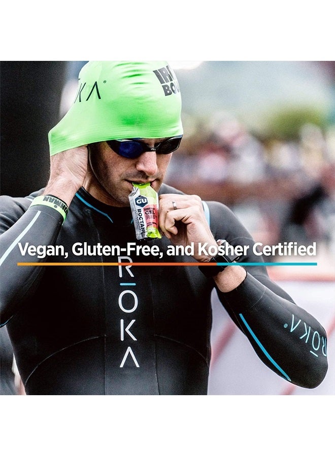 GU Energy Roctane Ultra Endurance Energy Gel, Vegan, Gluten-Free, Kosher, and Dairy-Free On-The-Go Sports Nutrition for Running, Biking, Hiking or Skiing, 24-Count, Lemonade - Image 5