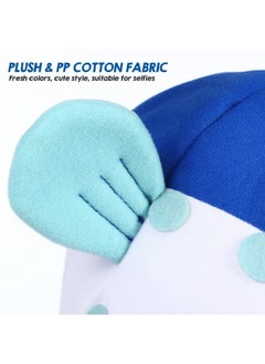 Amosfun Party Costume Hat Puffer Fish Shape Cap Plush Animal Cosplay Headwear Photo Prop For Carnival Festival Blue  - Image 4