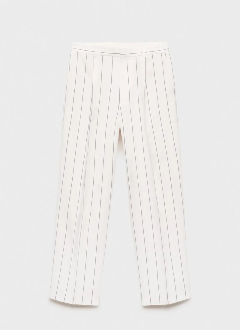 MANGO Striped Suit Pants