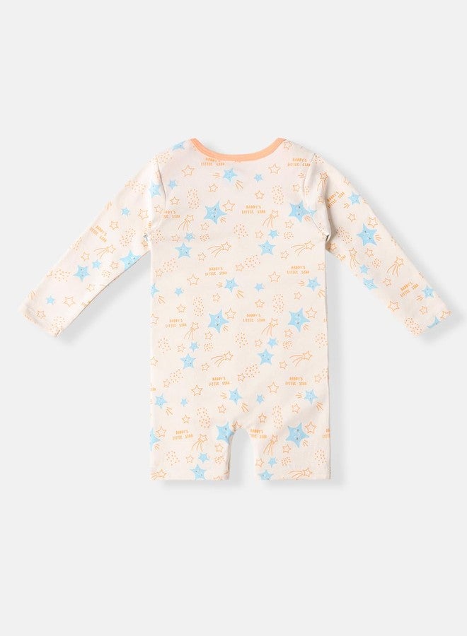 Nautinati Infants Soft Pure Cotton Printed Rompers With Snap Buttons| Packs | Age 0-2Years - Image 3