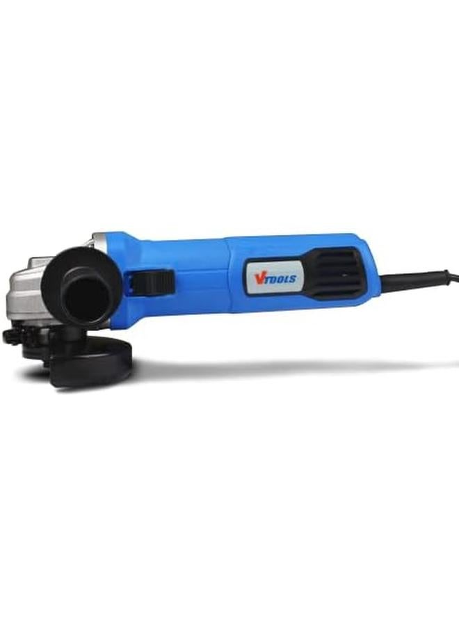 VTOOLS 600W Professional Angle Grinder With Slider Switch And Side Handle For Cutting And Grinding Metal 2 Years Warranty Blue 115Mm Vt1108  - Image 2