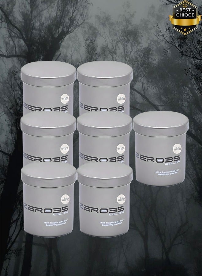 zero35 7 Pieces Mint Fragranced Hair Bleaching Powder White 500ml - Image 1
