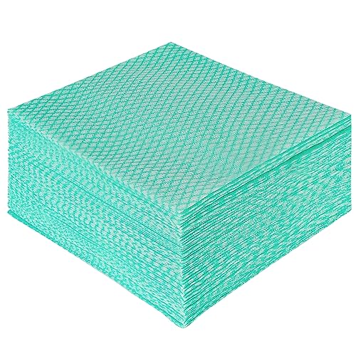 JEBBLAS Disposable Dish Towels and Cloths Reusable Wipes 50 CountPack Green - Image 2